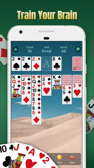 Solitaire - Classic Card Games мод на Андроид: Безлимитные подсказки и отмены — скриншот 4 Solitaire - Classic Card Games мод на Андроид: Безлимитные подсказки и отмены — скриншот 4