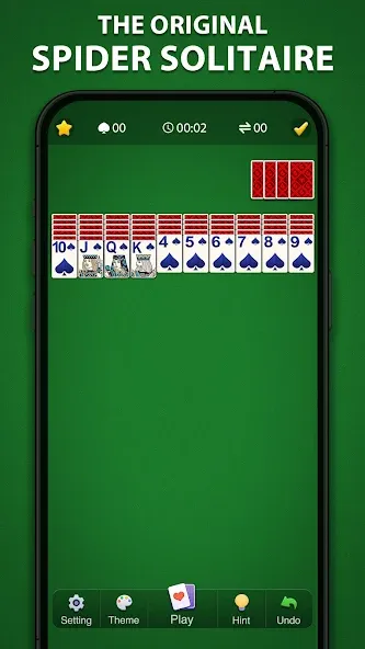 Spider Solitaire Classic взломанный APK — Без рекламы и подсказки доступны — скриншот 1 Spider Solitaire Classic взломанный APK — Без рекламы и подсказки доступны — скриншот 1