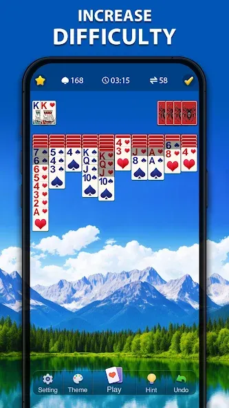 Spider Solitaire Classic взломанный APK — Без рекламы и подсказки доступны — скриншот 3 Spider Solitaire Classic взломанный APK — Без рекламы и подсказки доступны — скриншот 3