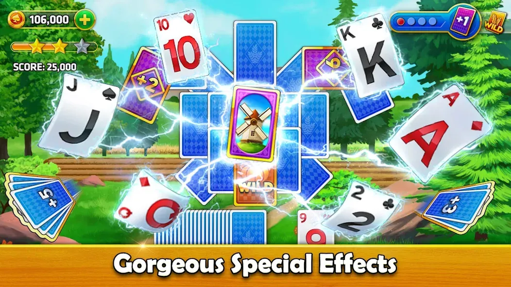 Solitaire Tripeaks - Farm Trip MOD APK: Безлимитные монеты и все уровни — скриншот 1 Solitaire Tripeaks - Farm Trip MOD APK: Безлимитные монеты и все уровни — скриншот 1