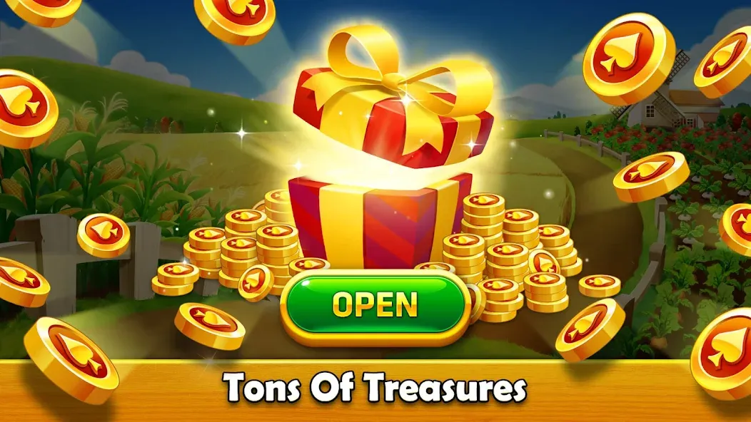 Solitaire Tripeaks - Farm Trip MOD APK: Безлимитные монеты и все уровни — скриншот 2 Solitaire Tripeaks - Farm Trip MOD APK: Безлимитные монеты и все уровни — скриншот 2