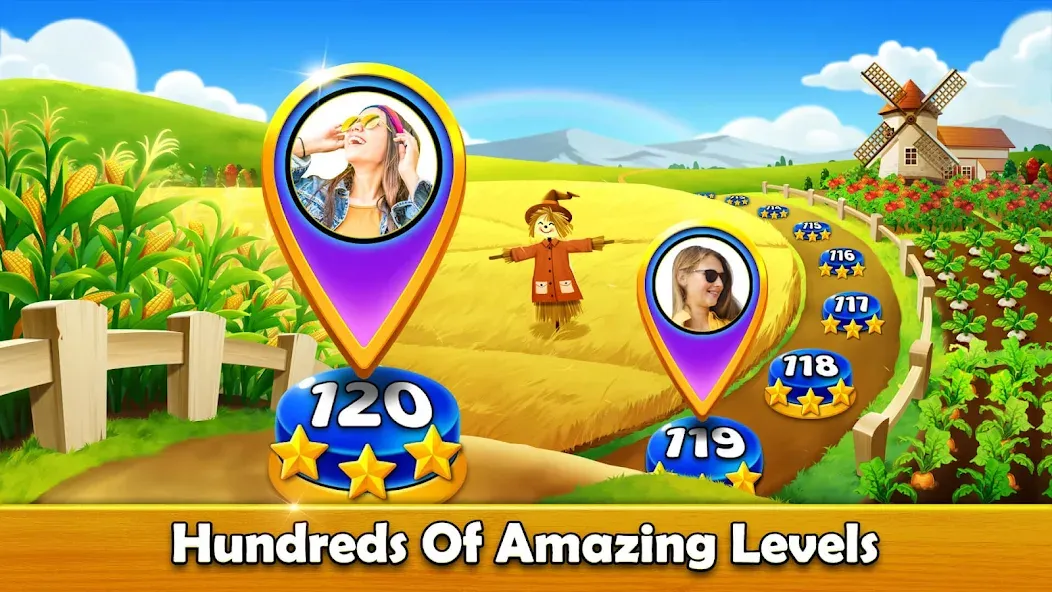 Solitaire Tripeaks - Farm Trip MOD APK: Безлимитные монеты и все уровни — скриншот 3 Solitaire Tripeaks - Farm Trip MOD APK: Безлимитные монеты и все уровни — скриншот 3