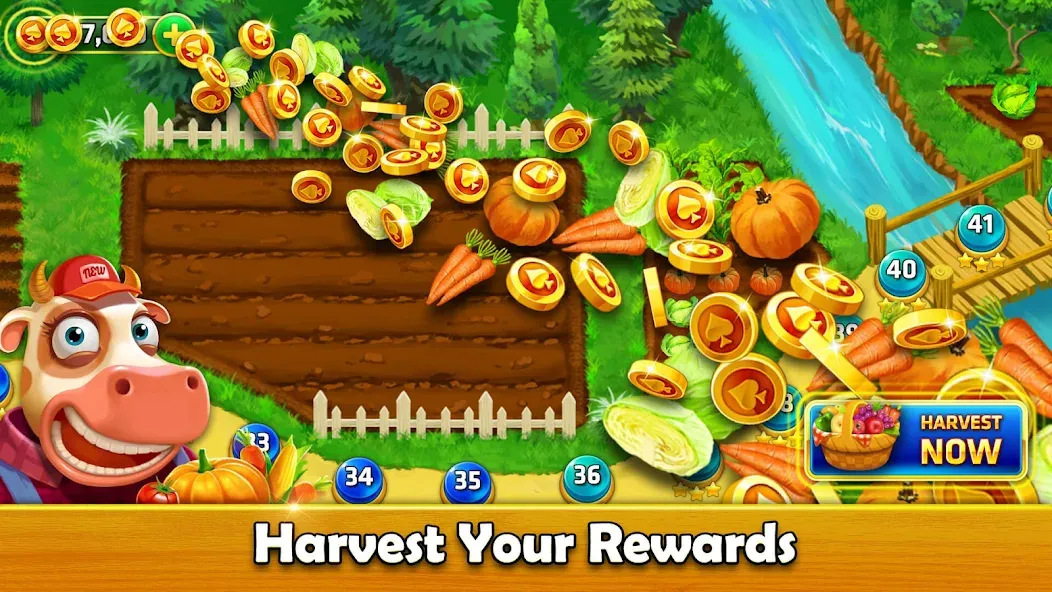 Solitaire Tripeaks - Farm Trip MOD APK: Безлимитные монеты и все уровни — скриншот 4 Solitaire Tripeaks - Farm Trip MOD APK: Безлимитные монеты и все уровни — скриншот 4
