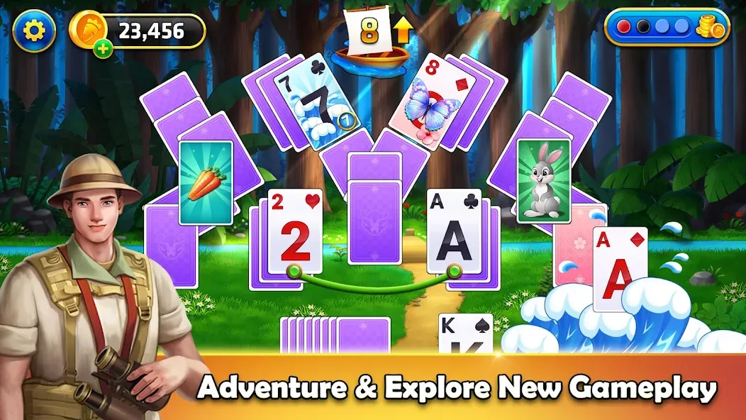 Tripeaks Solitaire - Home Town — скачать мод: Безлимитные монеты и подсказки — скриншот 2 Tripeaks Solitaire - Home Town — скачать мод: Безлимитные монеты и подсказки — скриншот 2