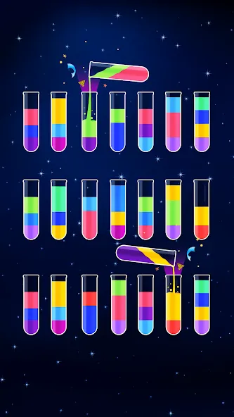 Water Sort Puzzle - Color Game (Мод: Подсказки и отмена ходов без ограничений) — скачать на Андроид — скриншот 3 Water Sort Puzzle - Color Game (Мод: Подсказки и отмена ходов без ограничений) — скачать на Андроид — скриншот 3