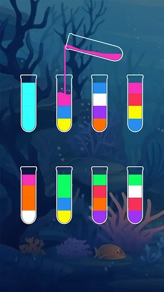 Скачать SortPuz™: Water Sort Puzzle на Андроид с модом — Без рекламы и все уровни открыты — скриншот 2