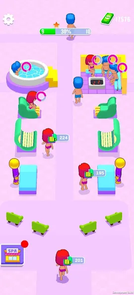IDLE Spa Salon - 3D Arcade взлом APK — Безлимитные деньги и все услуги открыты — скриншот 1