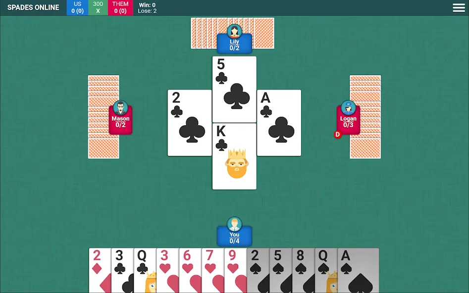 Spades Card Game взломанный APK — Без рекламы и много монет — скриншот 5 Spades Card Game взломанный APK — Без рекламы и много монет — скриншот 5