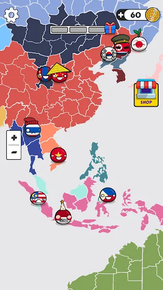 Мод Country Balls: World War — Безлимитные ресурсы и усиленная армия, скачать APK — скриншот 2 Мод Country Balls: World War — Безлимитные ресурсы и усиленная армия, скачать APK — скриншот 2