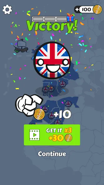 Мод Country Balls: World War — Безлимитные ресурсы и усиленная армия, скачать APK — скриншот 5 Мод Country Balls: World War — Безлимитные ресурсы и усиленная армия, скачать APK — скриншот 5
