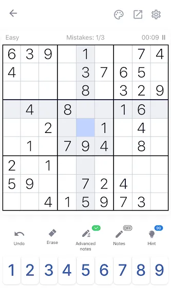 Скачать Sudoku - Classic Sudoku Puzzle на Андроид с модом — Без рекламы и без ограничений — скриншот 1