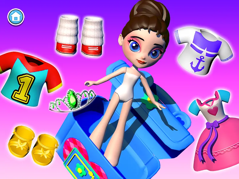 Doll Unbox! Fun Unboxing Games взломанный APK — Безлимитные деньги и все куклы открыты — скриншот 2