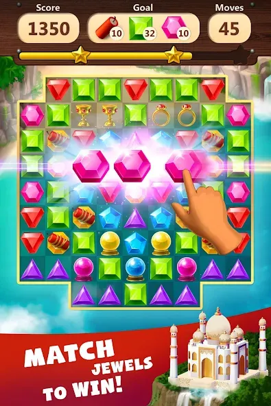 Jewels Planet - Match 3 Puzzle MOD APK: Без рекламы и бесконечные жизни — скриншот 1 Jewels Planet - Match 3 Puzzle MOD APK: Без рекламы и бесконечные жизни — скриншот 1