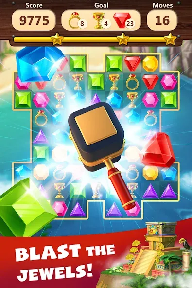 Jewels Planet - Match 3 Puzzle MOD APK: Без рекламы и бесконечные жизни — скриншот 2 Jewels Planet - Match 3 Puzzle MOD APK: Без рекламы и бесконечные жизни — скриншот 2