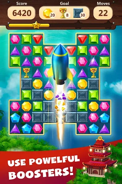 Jewels Planet - Match 3 Puzzle MOD APK: Без рекламы и бесконечные жизни — скриншот 4 Jewels Planet - Match 3 Puzzle MOD APK: Без рекламы и бесконечные жизни — скриншот 4