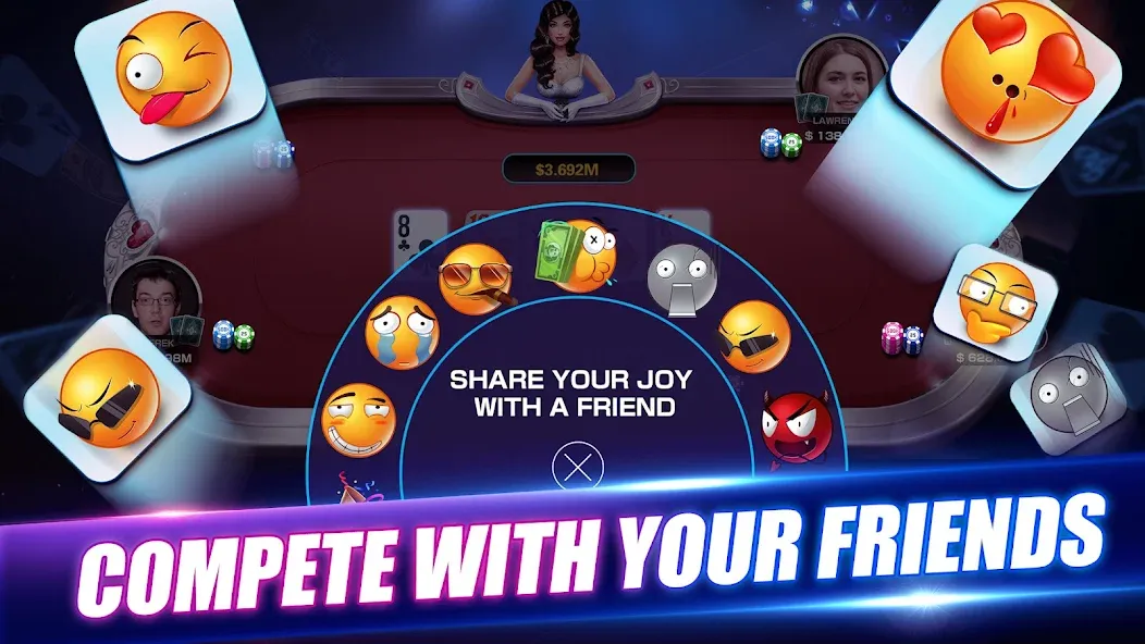 Winning Poker™ - Texas Holdem — взломанная версия, Безлимитные фишки и всё открыто — скриншот 2 Winning Poker™ - Texas Holdem — взломанная версия, Безлимитные фишки и всё открыто — скриншот 2