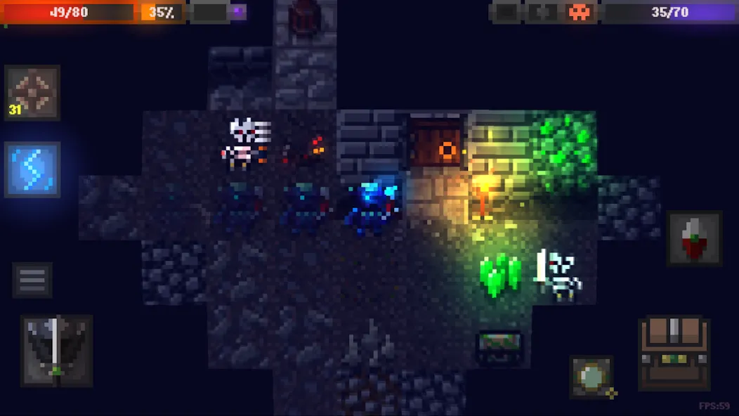 Скачать мод Caves (Roguelike] — Бессмертие и бесконечные ресурсы — скриншот 1