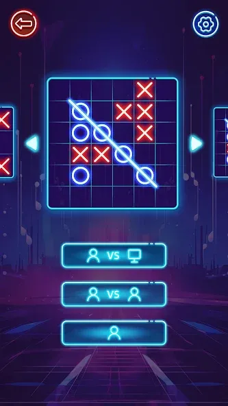 OX Game - XOXO · Tic Tac Toe MOD APK: Открыты все режимы и темы — скриншот 2