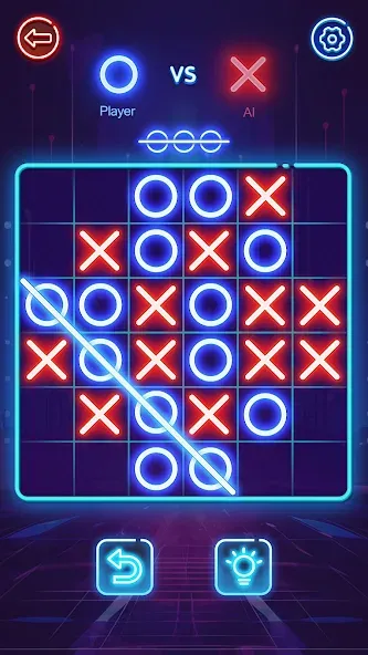 OX Game - XOXO · Tic Tac Toe MOD APK: Открыты все режимы и темы — скриншот 3