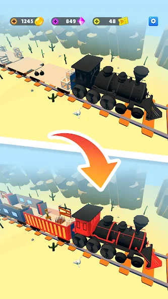 Train Defense: Zombie Game (Мод: Безлимитные ресурсы и усиленная защита) — скачать на Андроид — скриншот 3