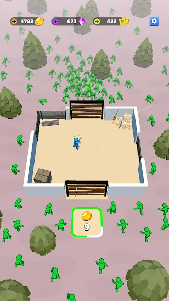 Train Defense: Zombie Game (Мод: Безлимитные ресурсы и усиленная защита) — скачать на Андроид — скриншот 4