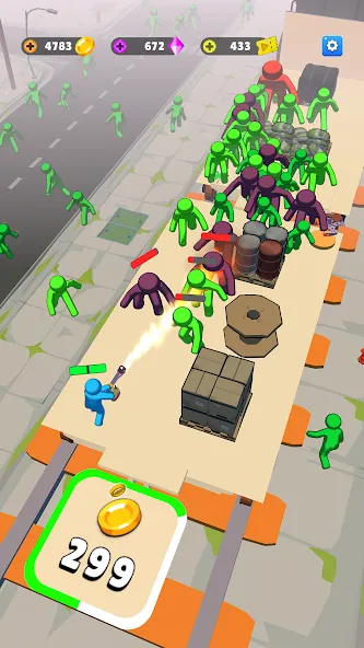 Train Defense: Zombie Game (Мод: Безлимитные ресурсы и усиленная защита) — скачать на Андроид — скриншот 5