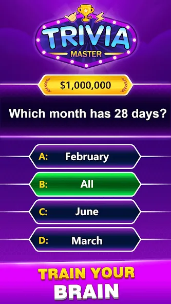 Trivia Master - Word Quiz Game — скачать мод: Без рекламы и все ответы открыты — скриншот 1 Trivia Master - Word Quiz Game — скачать мод: Без рекламы и все ответы открыты — скриншот 1