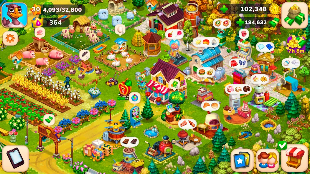 Farmington – Farm game — последняя версия с модом (Безлимитные монеты и ресурсы) — скриншот 1 Farmington – Farm game — последняя версия с модом (Безлимитные монеты и ресурсы) — скриншот 1