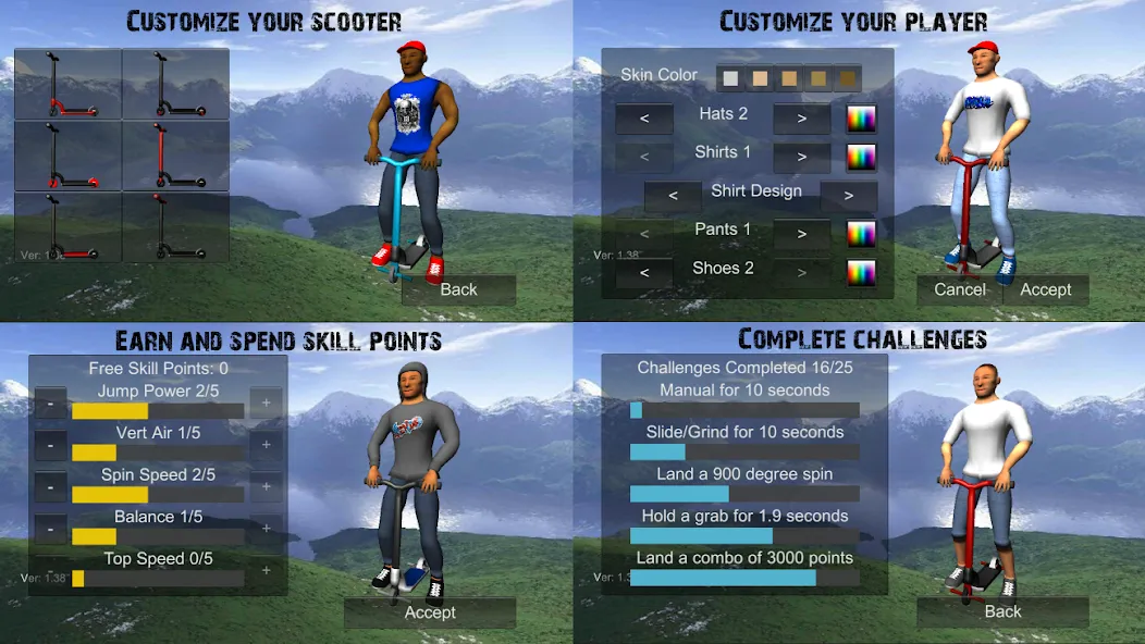Скачать Scooter Freestyle Extreme 3D бесплатно — Безлимитные деньги и открыты все уровни — скриншот 5 Скачать Scooter Freestyle Extreme 3D бесплатно — Безлимитные деньги и открыты все уровни — скриншот 5