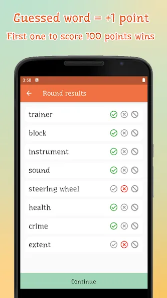 Alias – explain a word (Мод: Безлимитные подсказки и словарный запас) — скачать на Андроид — скриншот 4 Alias – explain a word (Мод: Безлимитные подсказки и словарный запас) — скачать на Андроид — скриншот 4