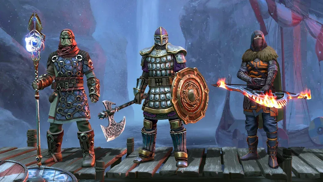 Frostborn: Action RPG MOD APK: Безлимитные ресурсы и усиленный персонаж — скриншот 2 Frostborn: Action RPG MOD APK: Безлимитные ресурсы и усиленный персонаж — скриншот 2