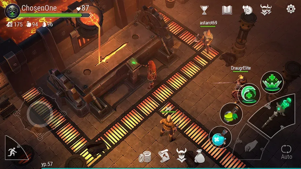 Frostborn: Action RPG MOD APK: Безлимитные ресурсы и усиленный персонаж — скриншот 4 Frostborn: Action RPG MOD APK: Безлимитные ресурсы и усиленный персонаж — скриншот 4