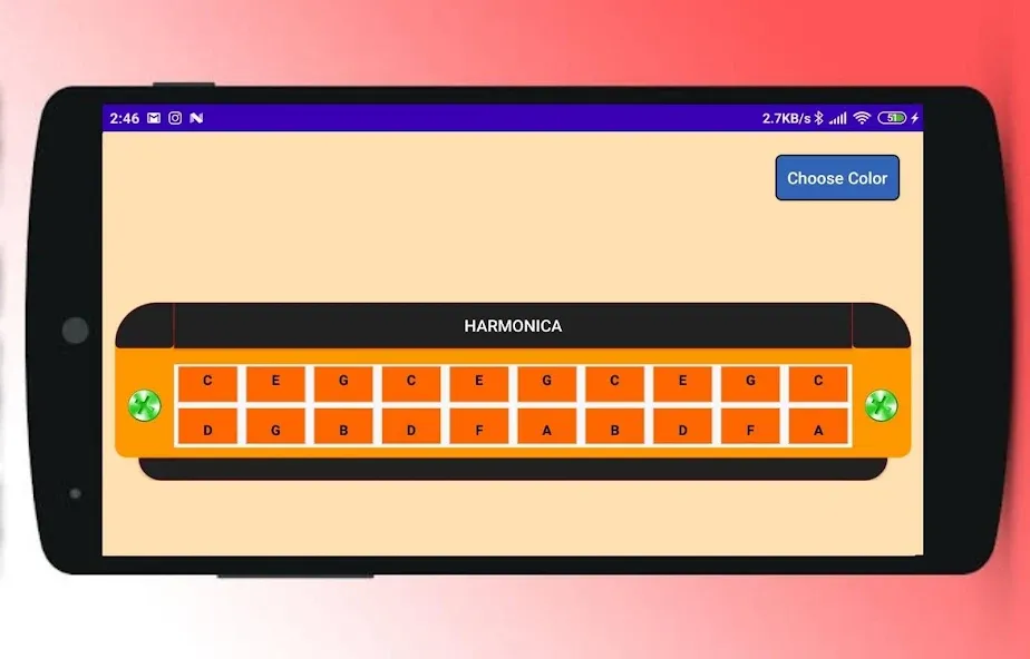 Virtual Harmonica (Мод: Разблокированы все мелодии) — скачать на Андроид — скриншот 2 Virtual Harmonica (Мод: Разблокированы все мелодии) — скачать на Андроид — скриншот 2