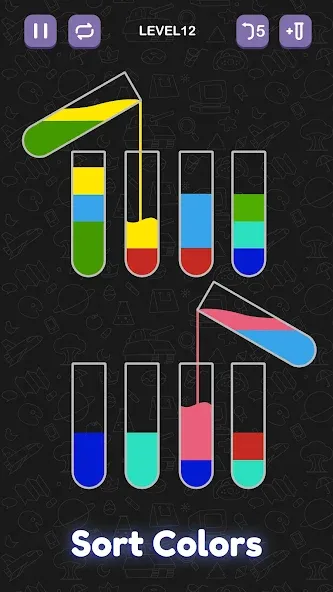 Water Sort Puzzle - Sort Color взлом APK — Без рекламы и все уровни открыты — скриншот 3 Water Sort Puzzle - Sort Color взлом APK — Без рекламы и все уровни открыты — скриншот 3