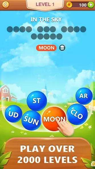 Word Bubble Puzzle - Word Game MOD APK скачать на Андроид — Без рекламы и подсказки — скриншот 1 Word Bubble Puzzle - Word Game MOD APK скачать на Андроид — Без рекламы и подсказки — скриншот 1