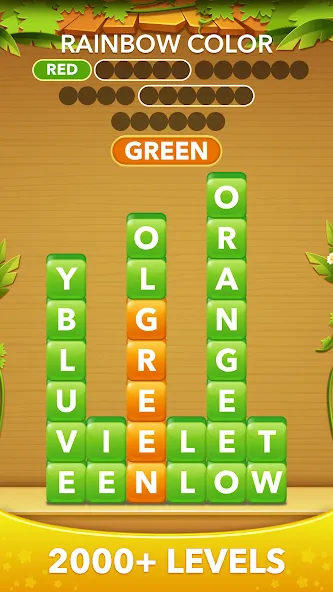 Скачать Word Heaps -Connect Stack Word Mod APK — Безлимитные подсказки и открыты все уровни — скриншот 2