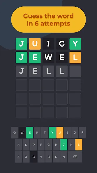 Мод Wordly - unlimited word game — Безлимитные попытки и подсказки, скачать APK — скриншот 2
