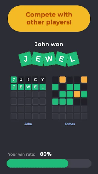 Мод Wordly - unlimited word game — Безлимитные попытки и подсказки, скачать APK — скриншот 4