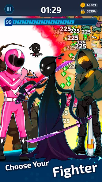 Neon Survivor - Survival Game взлом APK — Неограниченные ресурсы и улучшения — скриншот 1 Neon Survivor - Survival Game взлом APK — Неограниченные ресурсы и улучшения — скриншот 1