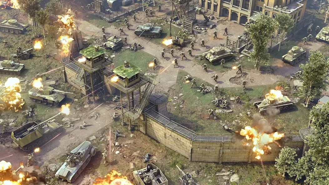 Скачать взлом Heroes of Wars: WW2 Battles (2 — Безлимитные ресурсы и усиленная армия — скриншот 1