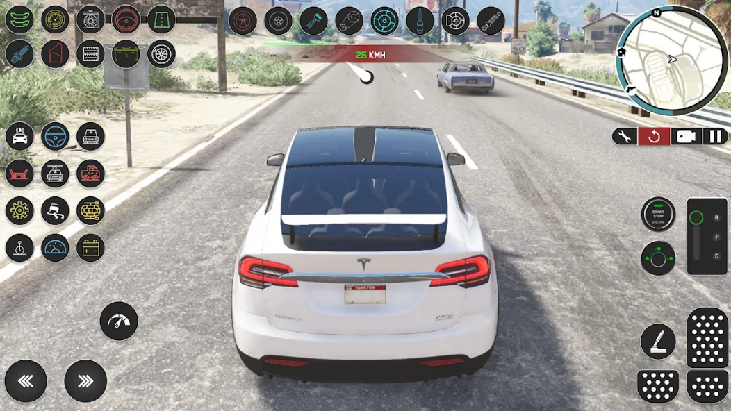 Мод Electric Tesla Model X Driver — Безлимитные деньги и все машины открыты, скачать APK — скриншот 1