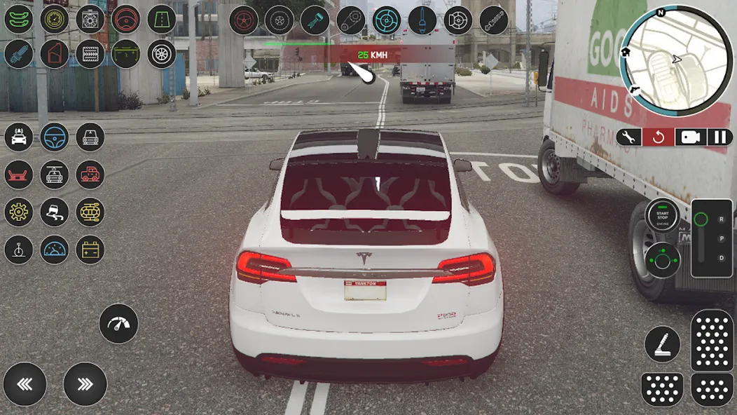 Мод Electric Tesla Model X Driver — Безлимитные деньги и все машины открыты, скачать APK — скриншот 2