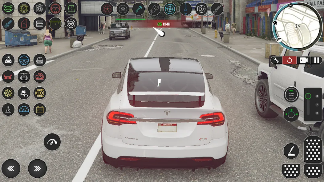Мод Electric Tesla Model X Driver — Безлимитные деньги и все машины открыты, скачать APK — скриншот 4